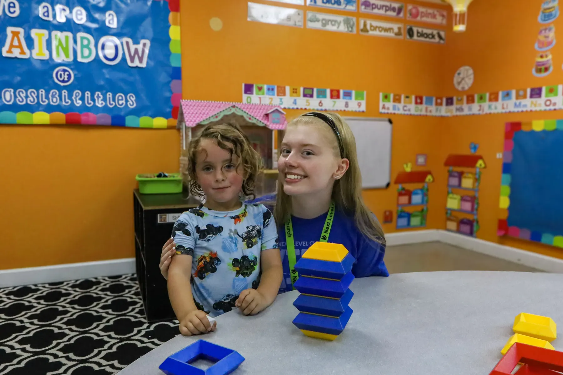 Preschool children learning through hands-on play