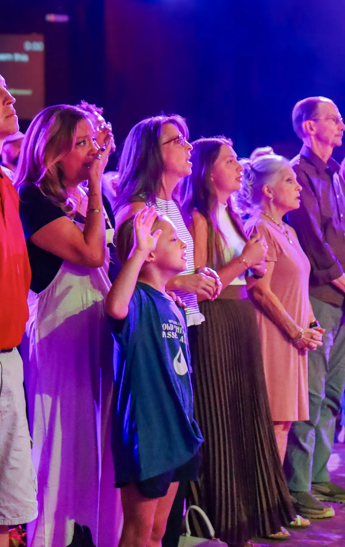 People worshiping together on a Sunday